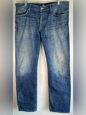 7 For All Mankind Men's Denim Jeans Size 36X33 Standard Blue 043561 Button Fly